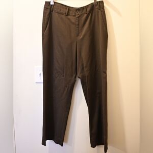 Lauren Ralph Lauren Sanderson Chocolate Brown Wool Blend Pants Trousers Size 8